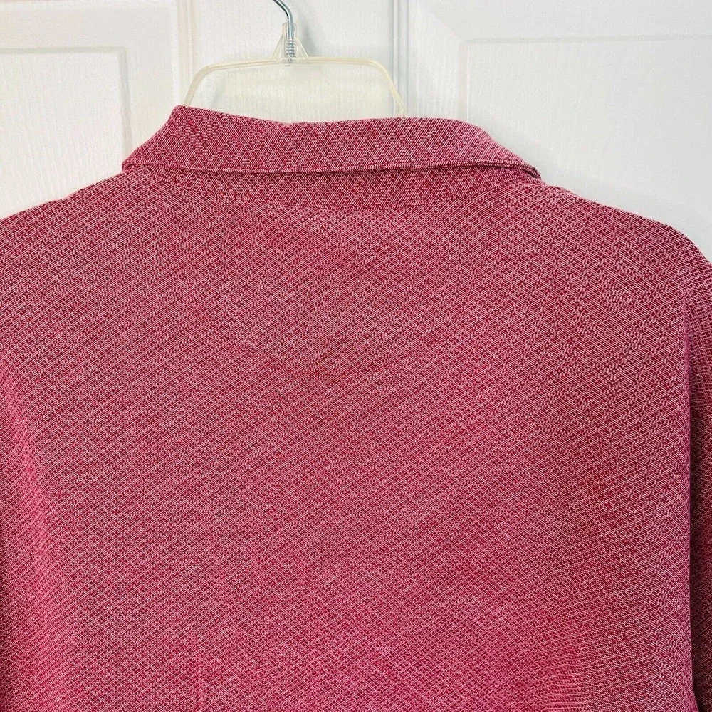 MICHAEL Kors Men's Logo Stretch Cotton Shirt Red Size XL - Picture 6 of 8